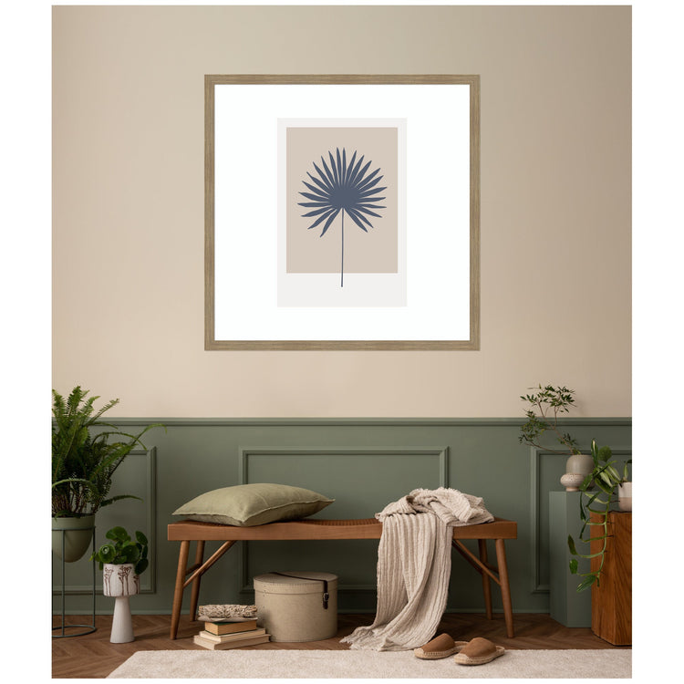 Botanical Palm colorblock framed wall art by kateandlaurel, featuring vibrant botanical and modern colorblock design.