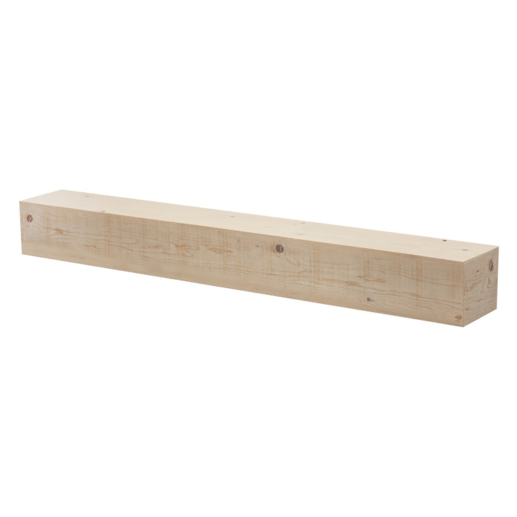 Rustic wooden barn beam fireplace mantel shelf by Dogberrycollections, showing a natural wood finish and sturdy design.