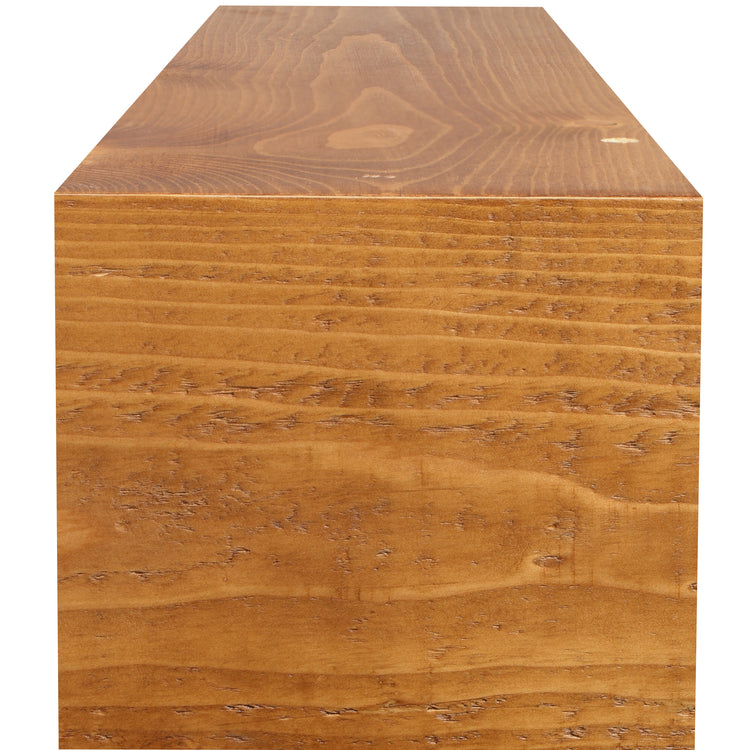Rustic wooden Barn Beam Fireplace Mantel Shelf by Dogberrycollections, showcasing a natural wood finish and sturdy design.