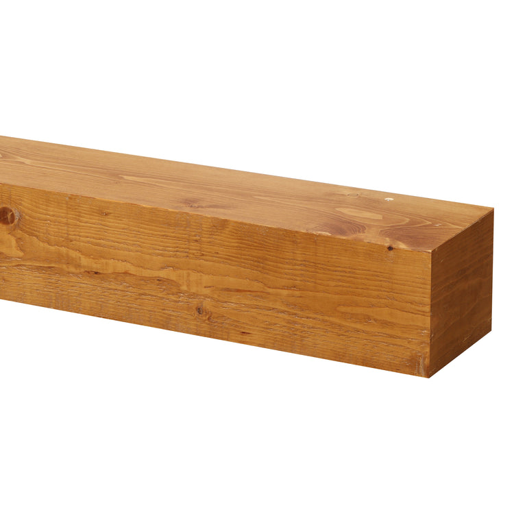 Rustic wooden barn beam fireplace mantel shelf by Dogberrycollections, showing the textured, natural wood surface and sturdy construction.