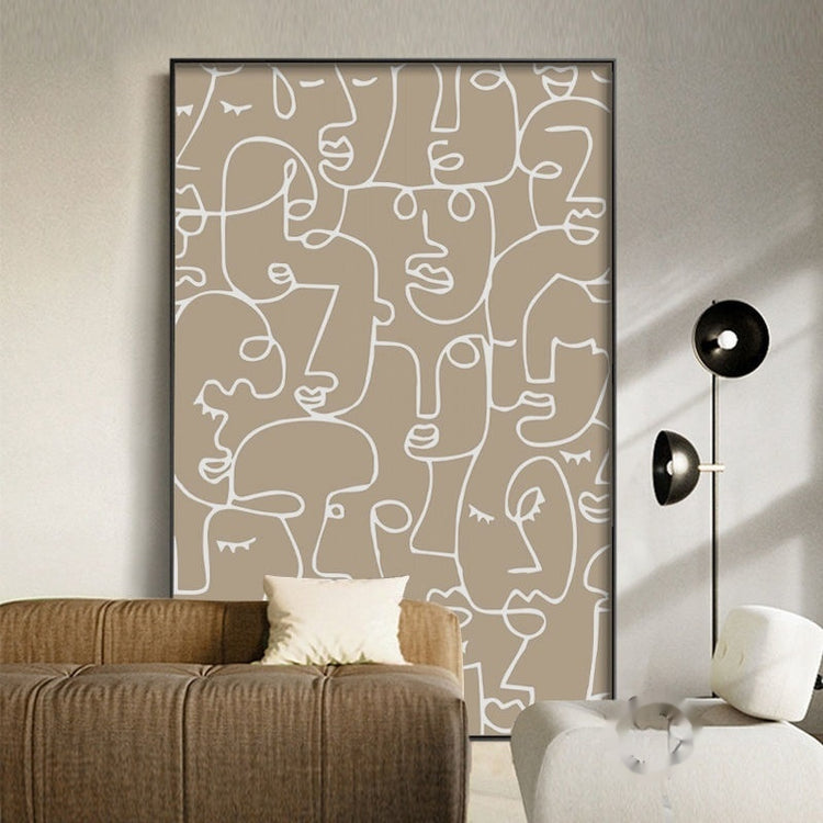 Abstract boho wall art print by Modern Home & Kitchen LLC featuring earth tone canvas poster in multiple sizes and styles, frameless.