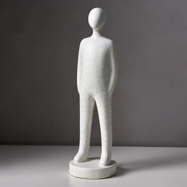 Abstract Human Figure Sculpture — Nordic Minimalist Resin Figurine, Multiple Poses