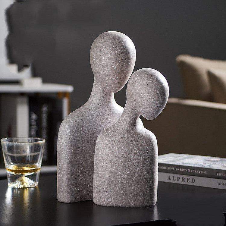 Abstract Human Figure Sculpture — Nordic Minimalist Resin Figurine, Multiple Poses