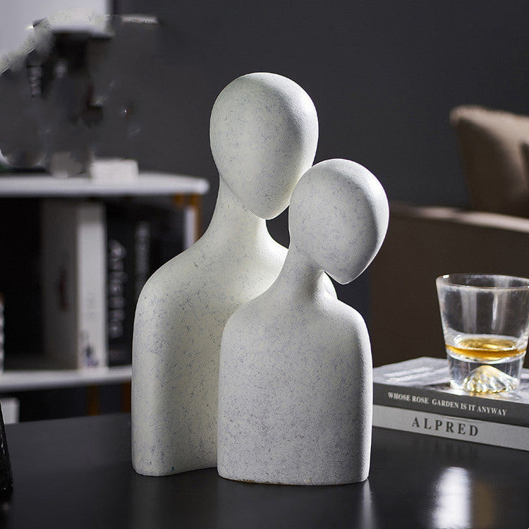 Abstract Human Figure Sculpture — Nordic Minimalist Resin Figurine, Multiple Poses