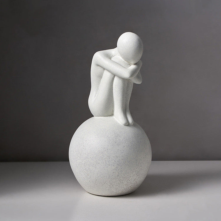 Abstract Human Figure Sculpture — Nordic Minimalist Resin Figurine, Multiple Poses