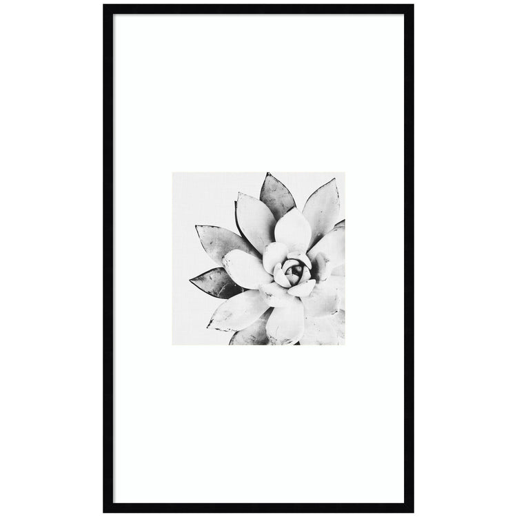 Modern succulent framed wall art by kateandlaurel, botanical decor print featuring vibrant green succulents in a sleek frame.