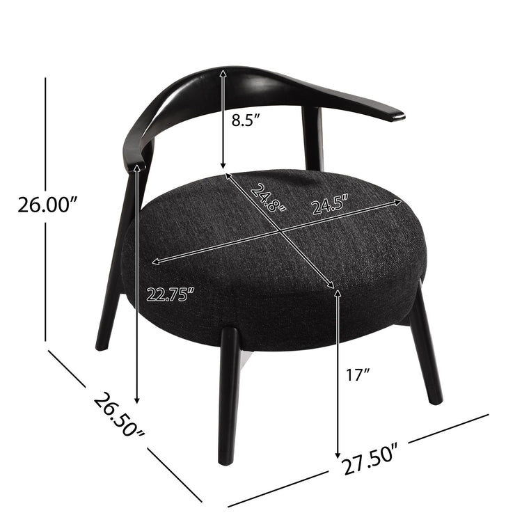 Modern upholstered accent chair with birch wood legs, armless living room armchair by HouseOfZazla, stylish and comfortable.