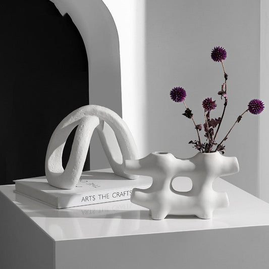 Simple Modern Creative ceramic vase by FLIPSTYLEZLLC with a sleek design for living room flower arrangements.