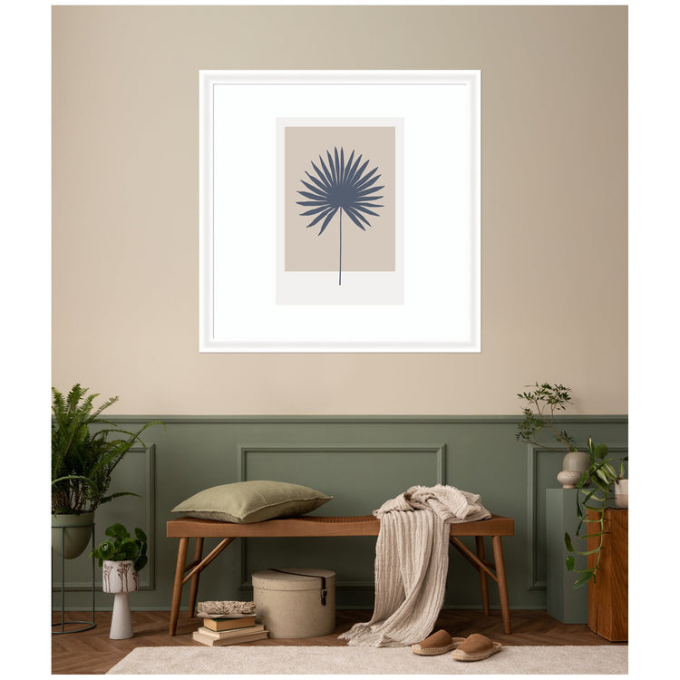 Botanical Palm colorblock framed wall art by kateandlaurel, featuring vibrant plant illustrations in a modern framed print design.