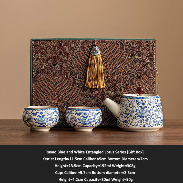 Luxury Tea Set Gift Box β Elegant Ceramic Kettle & Mugs