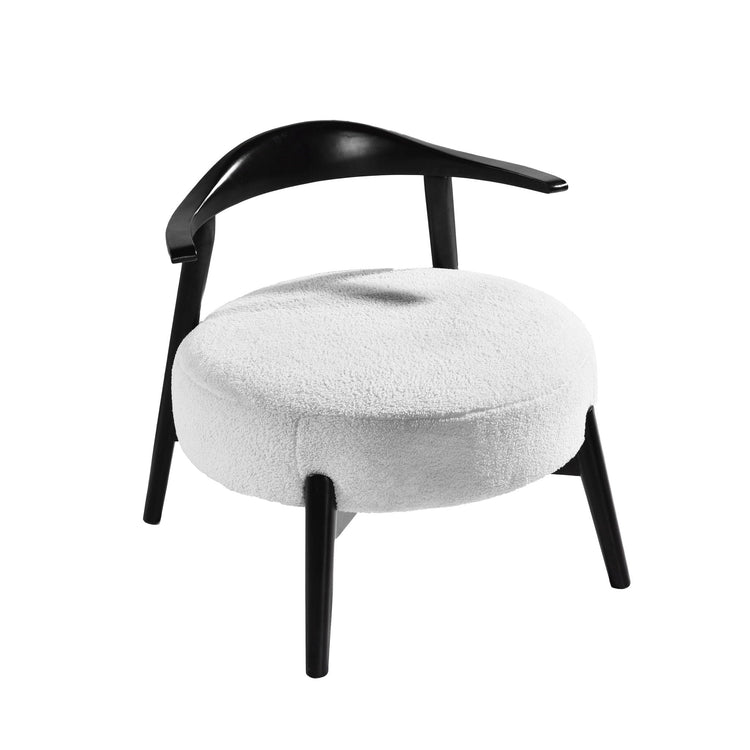 Modern upholstered accent chair by HouseOfZazla with birch wood legs, armless design, perfect for living room decor.