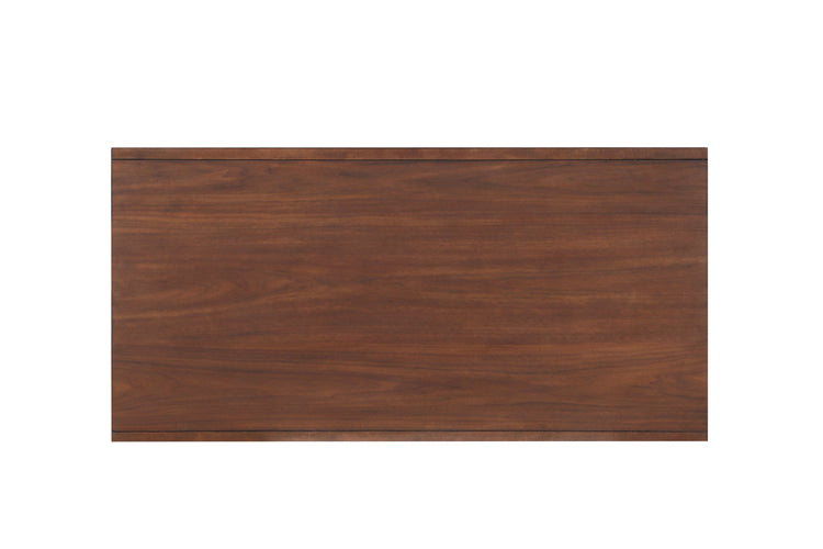 Retro walnut coffee table by VYSN with mid-century design, featuring storage drawers and a sleek, stylish home accent.