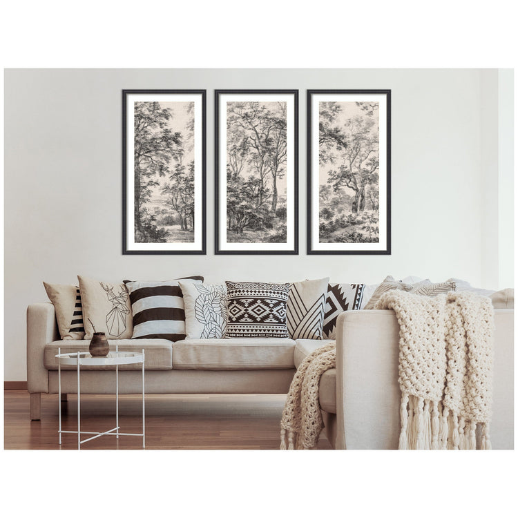 Antonie Waterloo Landscape 3-piece framed wall art set by kateandlaurel featuring scenic landscape images in modern frames.