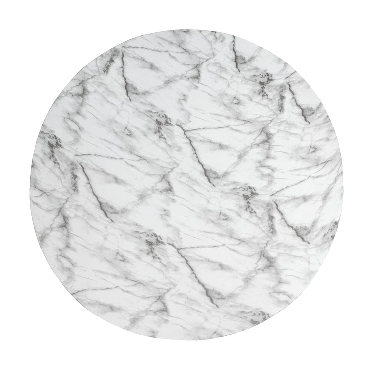 HouseOfZazla MGO Faux Marble coffee table, 27.5-inch round, handcrafted finish, suitable for indoor and outdoor use.