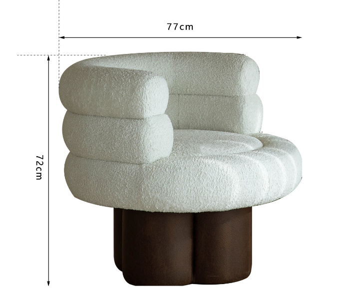 FLIPSTYLEZLLC Sherpa velvet single sofa and ottoman set, modern accent lounge chair with plush upholstery and cozy design.