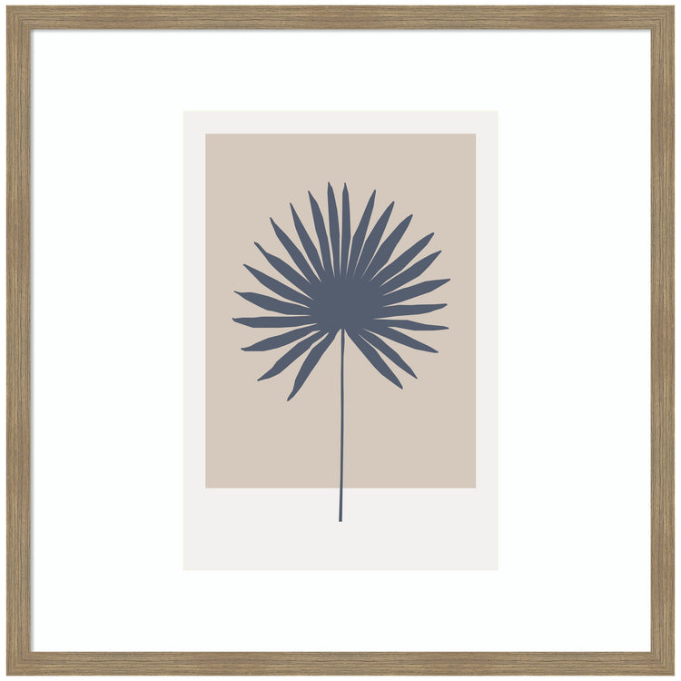 Botanical palm colorblock framed wall art by kateandlaurel, featuring vibrant green palm leaves and geometric color blocks.