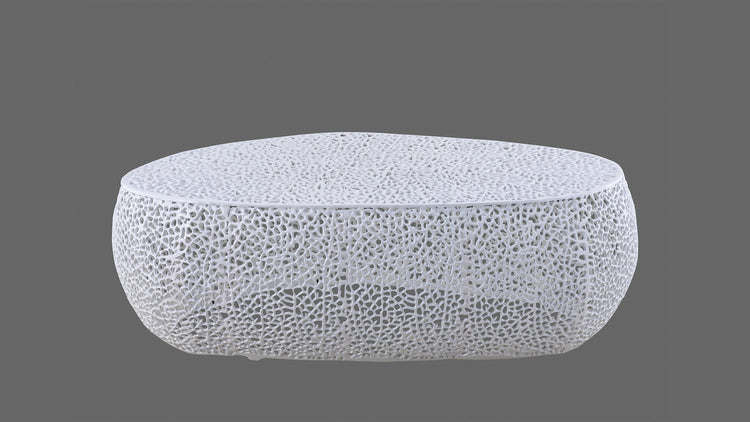 T3601-50 Oval Coffee Table White - Modern Home & Kitchen