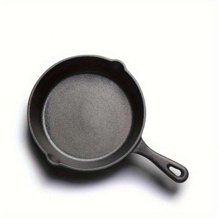 Versatile nonstick cast iron pan for frying, baking, and roasting