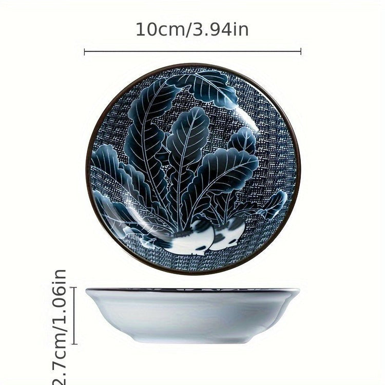 6Piece MultiPurpose Ceramic Snack Plates Ideal for Sushi Sauces