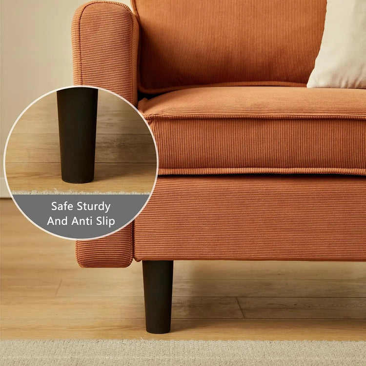 Canva Home Gareth corner modular sofa couch with 3 seats, convertible into a sofa bed, in a modern living room setting