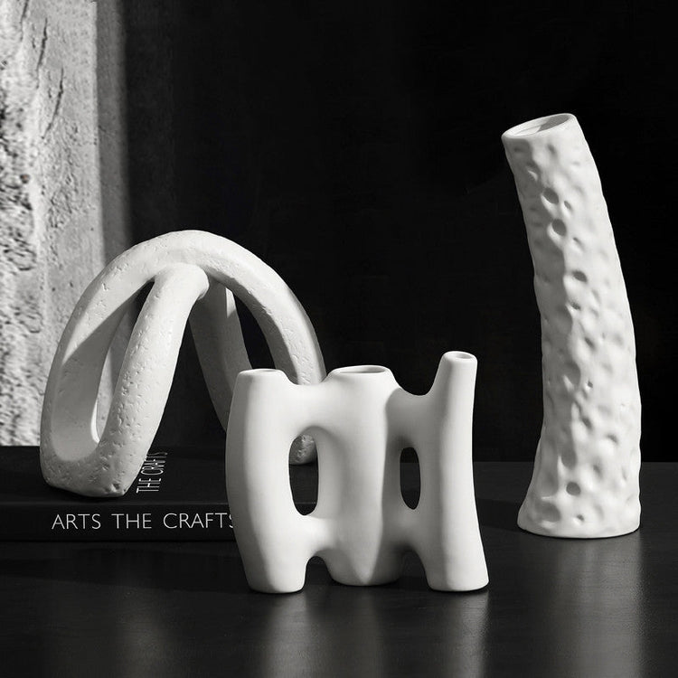 Ceramic vase from FLIPSTYLEZLLC with a modern design, ideal for living room flower arrangements and home decor.