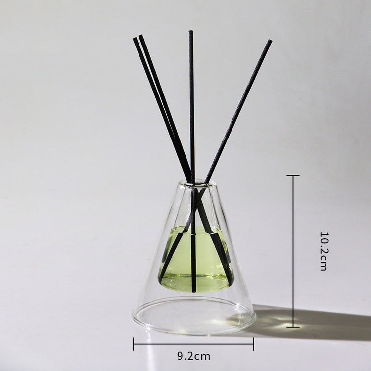 Modern glass vase by FLIPSTYLEZLLC featuring double glass containers, ideal for home decor, wedding decoration, or hydroponic flowers.