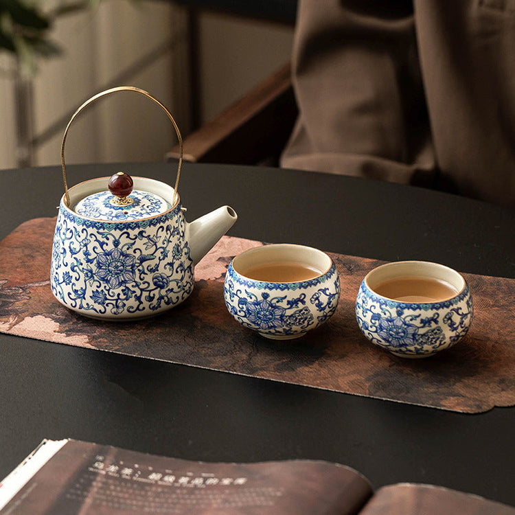 Luxury Tea Set Gift Box β Elegant Ceramic Kettle & Mugs