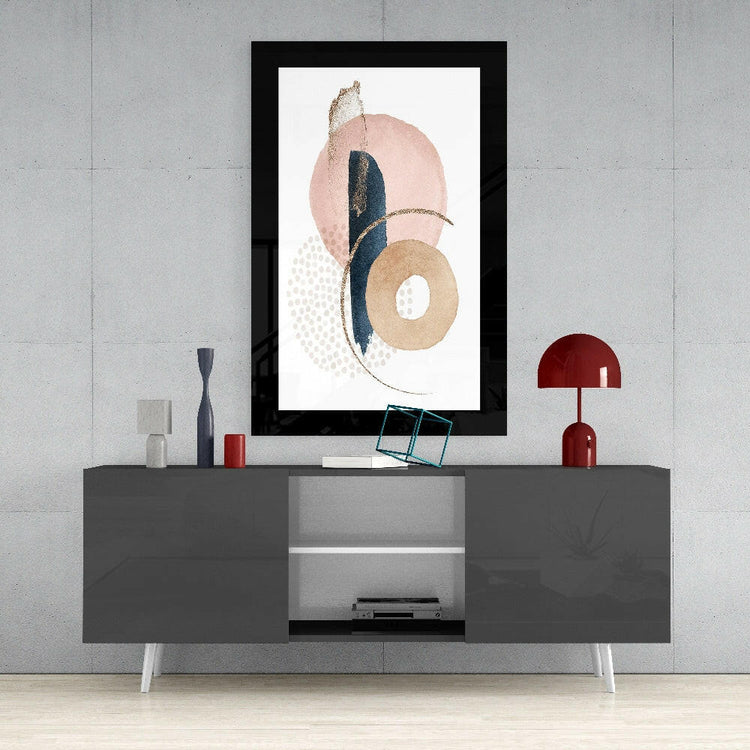 Abstract modern glass wall art by Insigneart USA featuring vibrant, textured tempered glass decor for contemporary wall decoration.