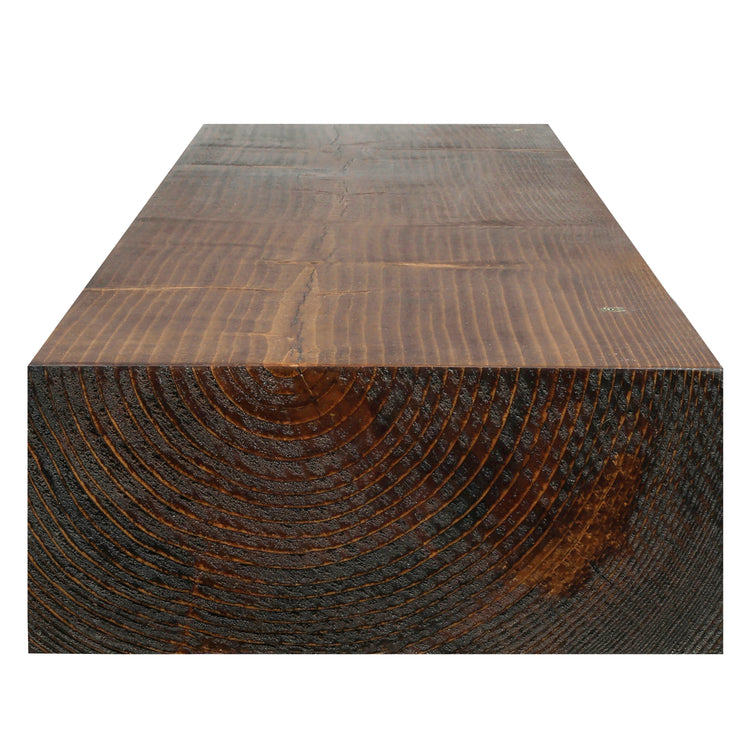 Smooth Solid Floating Timber Fireplace Mantel Shelf | Natural Wood Wall Decor