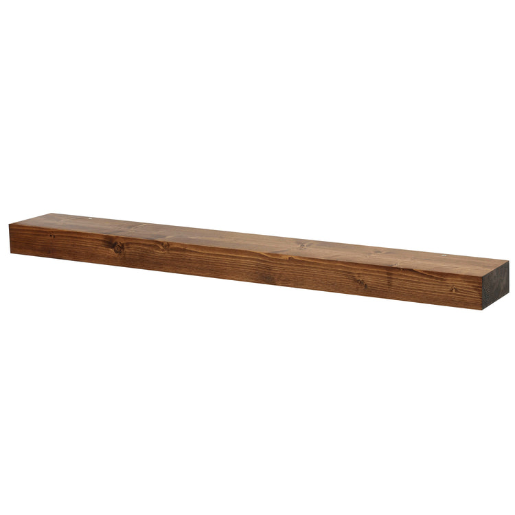 Smooth Solid Floating Timber Fireplace Mantel Shelf | Natural Wood Wall Decor