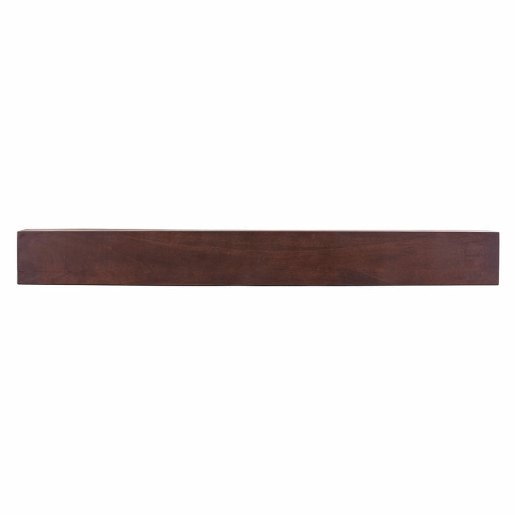 Farmhouse poplar wood floating fireplace mantel by Dogberrycollections, showcasing a rustic, natural wood finish with smooth edges.