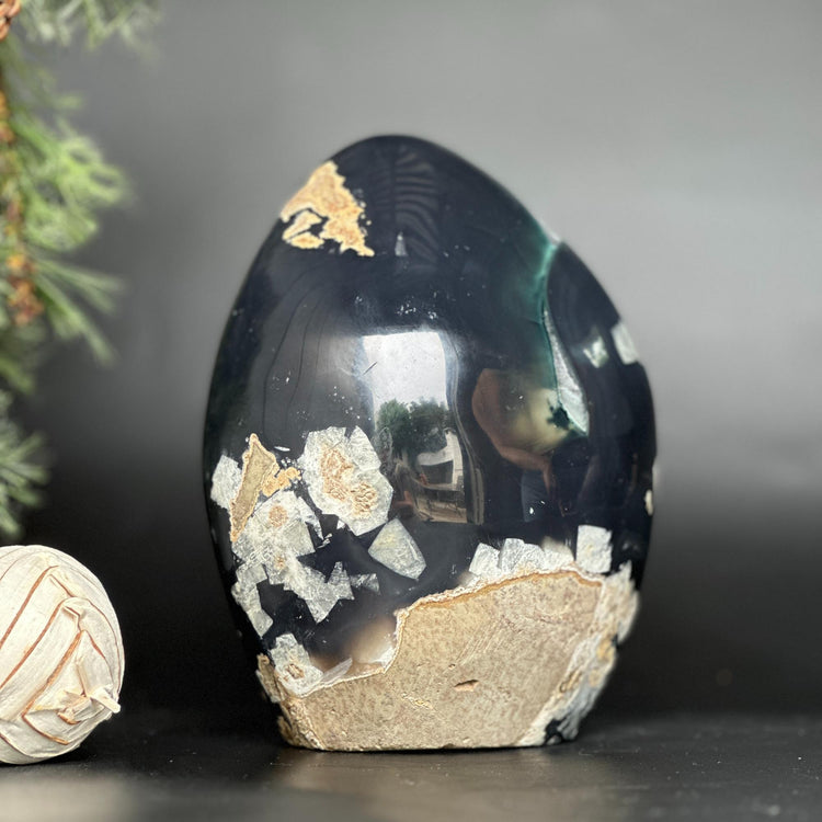 Extra Large Amethyst & Agate Geode Sculpture – Polished Natural Stone Decor from Uruguay