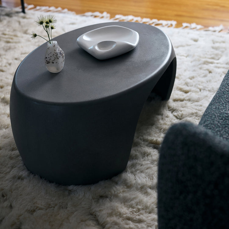 Sculptural Modern Coffee Table – Indoor/Outdoor Organic Curved Design