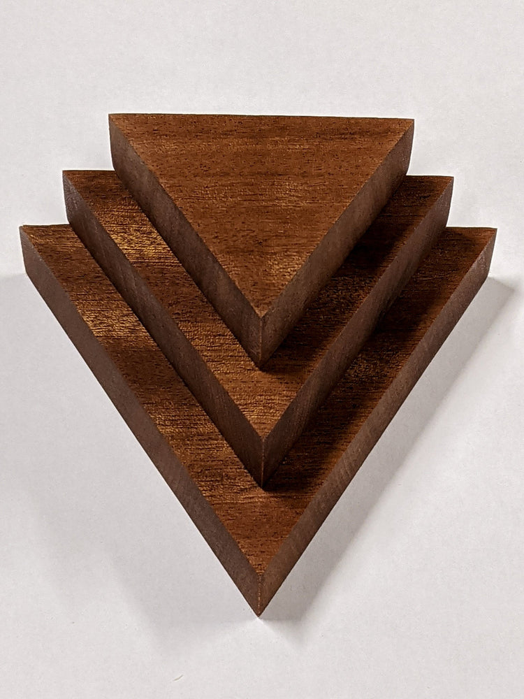 Small Triangle Display Shelf in Mahogany