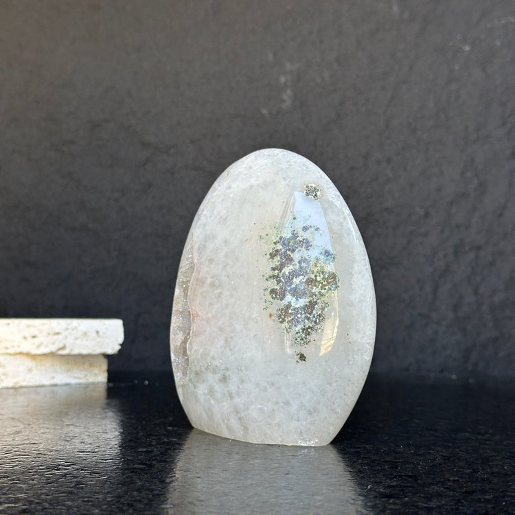 Large Uruguayan Quartz Geode Egg – Polished Statement Crystal Sculpture