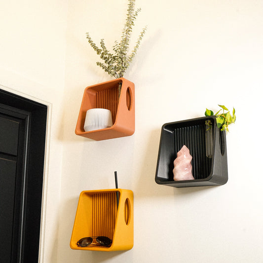 Modern Floating Wall Shelf | Propagation Plant & Reed Diffuser Display Shelf