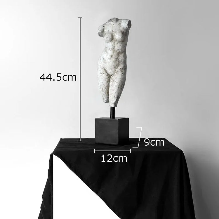 Decorbites abstract human figure sculpture decor ornament, modern resin art piece for home interior decoration.