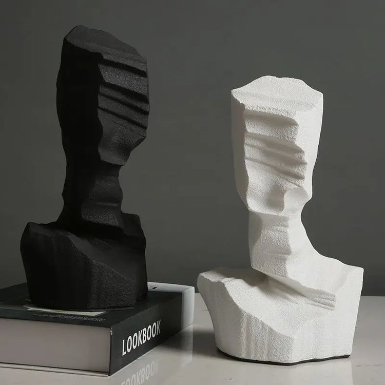 Modern abstract characters sculpture decoration by Decorbites, made of artistic resin with unique, contemporary design for home accents.