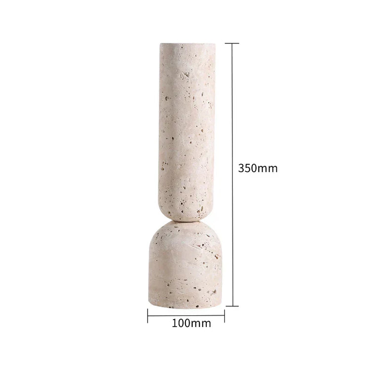 Decorbites archway-shaped travertine sculpture figurine for home decor, featuring a smooth, natural stone finish and elegant design.