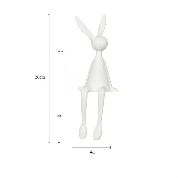 Creative Home Decor Rabbit Statue Abstract Art Sculpture Desk Living Room TV Cabinet Wine Cabinet Handicrafts Ornaments