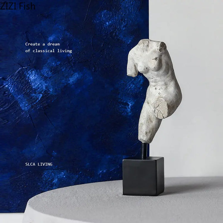Abstract human figure resin sculpture decor ornament by Decorbites, modern art piece for home interior accents
