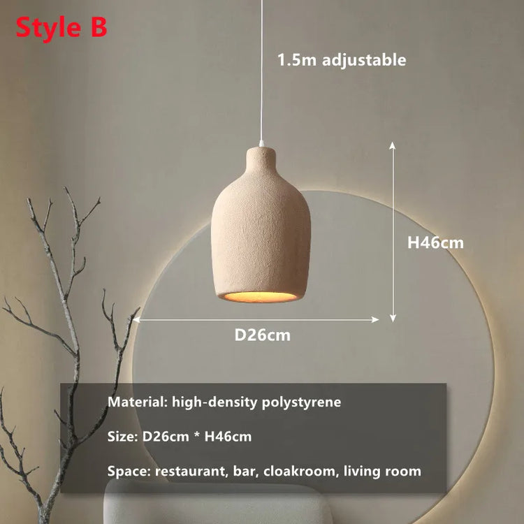 LED chandelier cement hanging light by DECORBITES featuring a modern industrial design with a sleek cement finish.