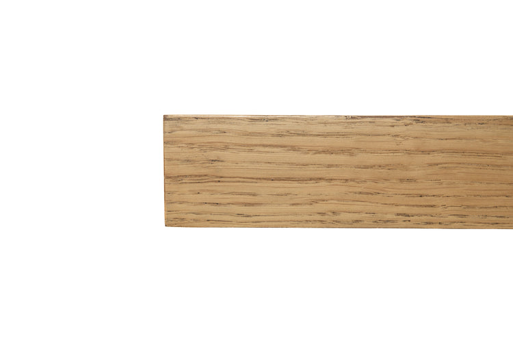 White oak floating kitchen shelves by Dogberrycollections, showcasing natural wood grain and sleek modern design.