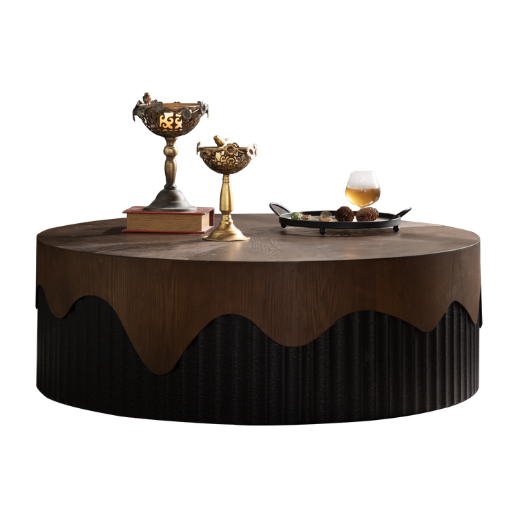 38.97' Round Coffee Table Handcrafted - Modern Home & Kitchen