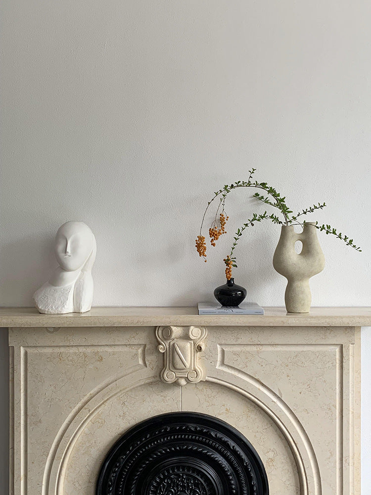Modern ceramic vase from FLIPSTYLEZLLC featuring a minimalist Nordic design, ideal for home decor and hydroponic flower arrangements.