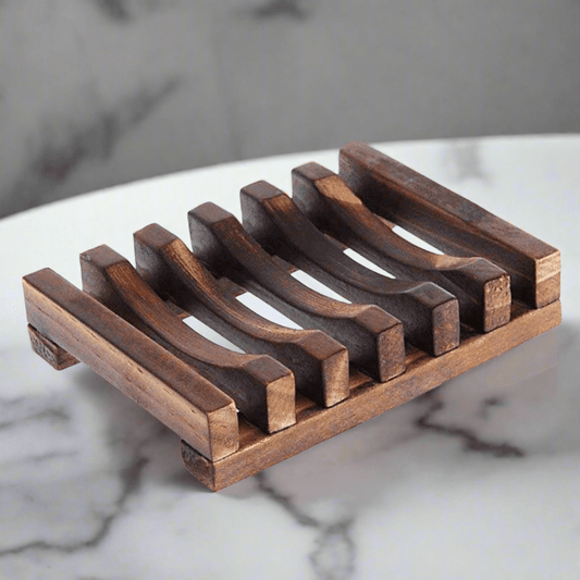 Buck Ridge Wooden Soap Dish β Handmade Rustic Holder for Artisan Soaps - Modern Home & Kitchen