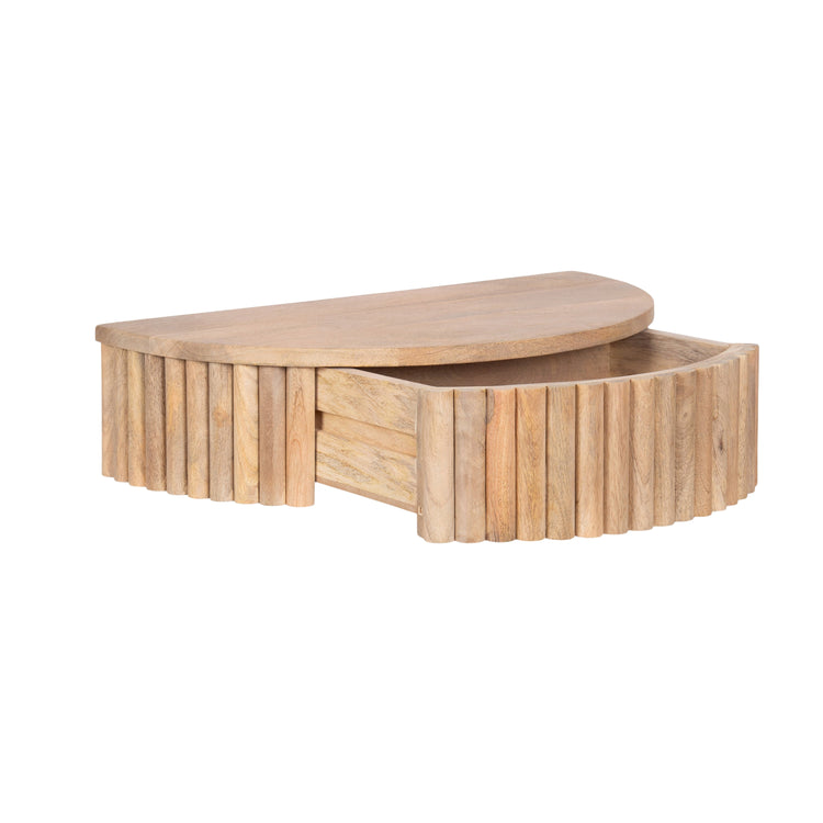 Reid Ribbed Floating Side Table | Modern Wall Mounted Bedside Table Decor