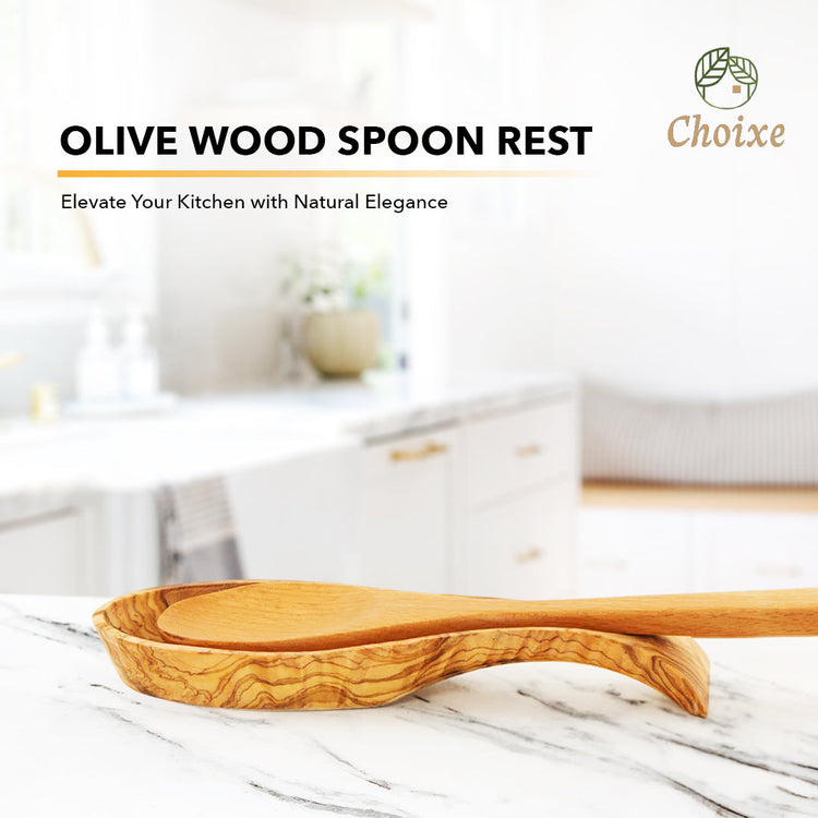 Olive Wood Spoon Rest - Modern Home & Kitchen