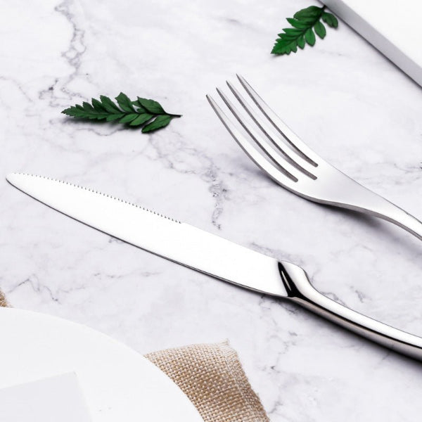 4-Piece Stainless Steel Cutlery Set – Knife, Fork, Spoon & Teaspoon - Modern Home & Kitchen