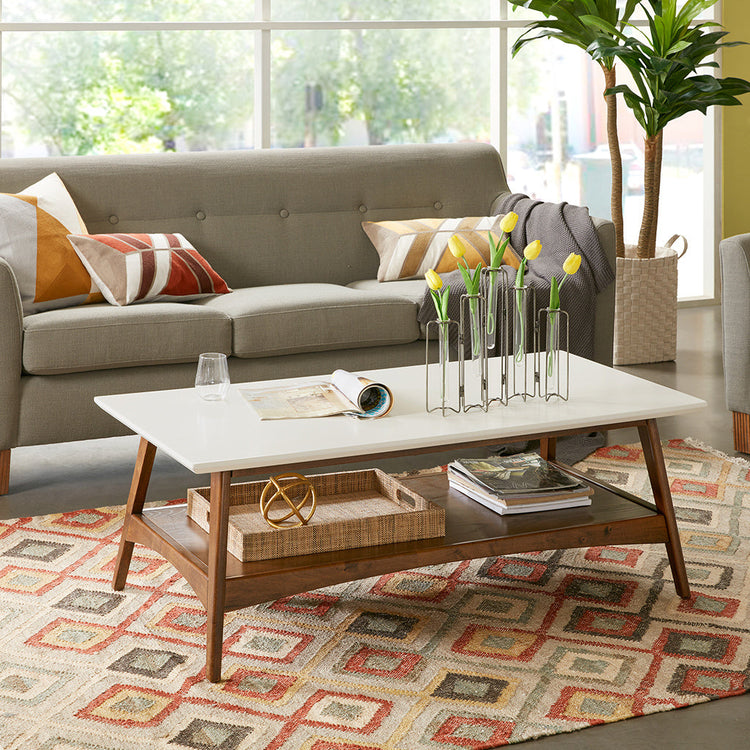 VYSN Blak Hom Classic minimalist coffee table with mid-century wood design and built-in storage for home and garden decor.